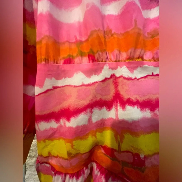 Scoop long sleeve print and yellow graphic dress size XXL/20 - Picture 8 of 12